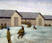 Felix Vallotton Senegalese Soldiers at the camp of Mailly, oil painting on canvas